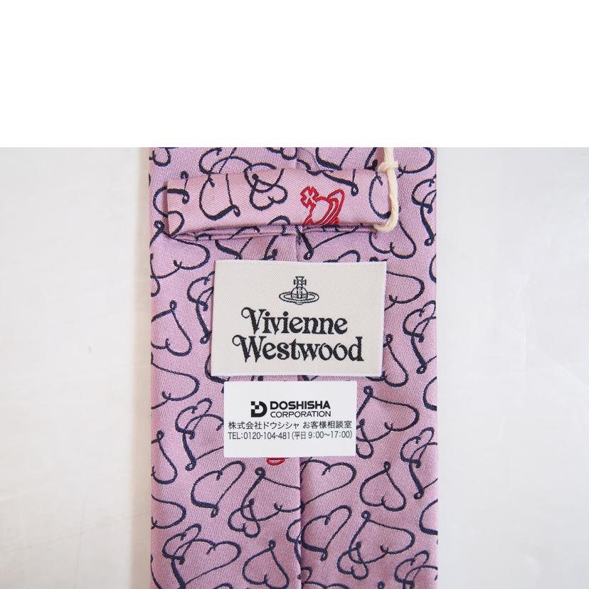 Vivienne Westwood ヴィヴィアンウエストウッド/ハート柄ペイズリー ピンク ネクタイ/81050004-W00SU//SAランク/71