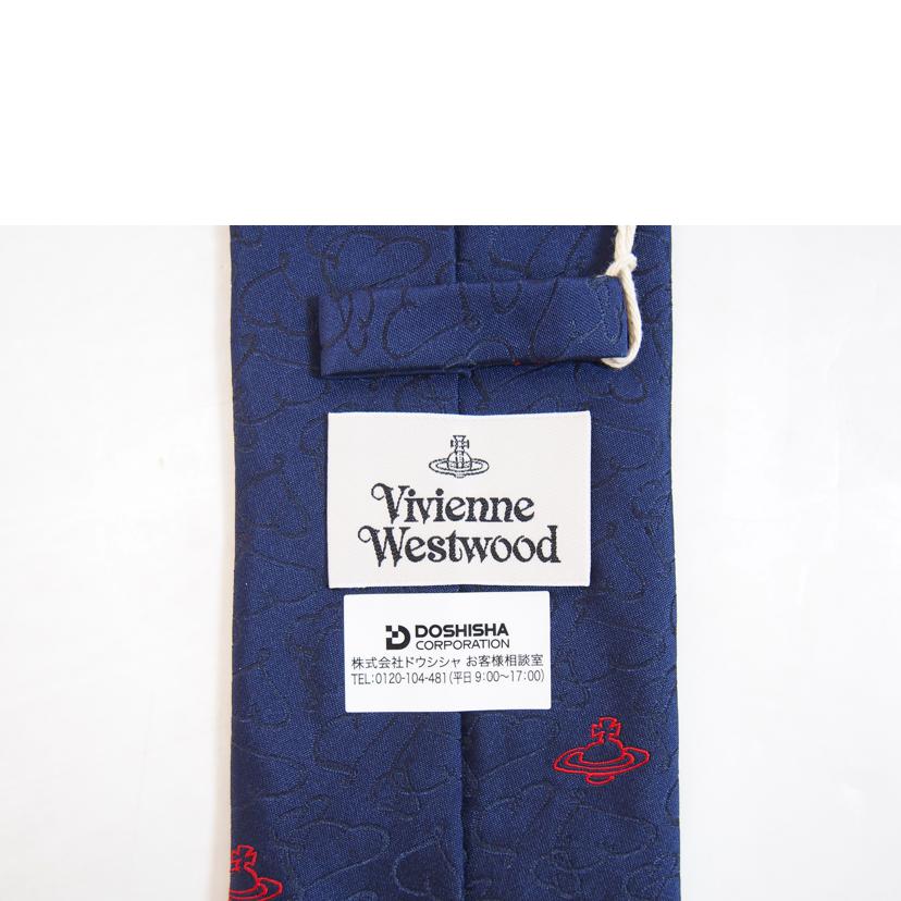 Vivienne Westwood ヴィヴィアンウエストウッド/ハート柄ペイズリー ネイビー ネクタイ/81050004-W00SU//SAランク/71