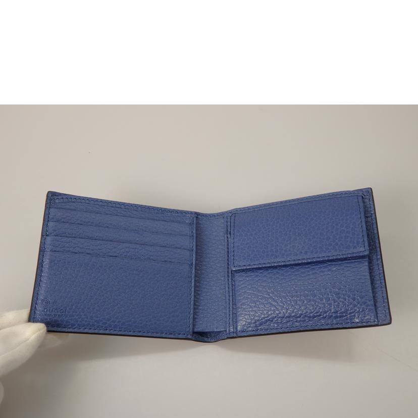 GUCCI グッチ/インターロッキングG折りたたみ財布/ブルー/610466//041*/SAランク/76