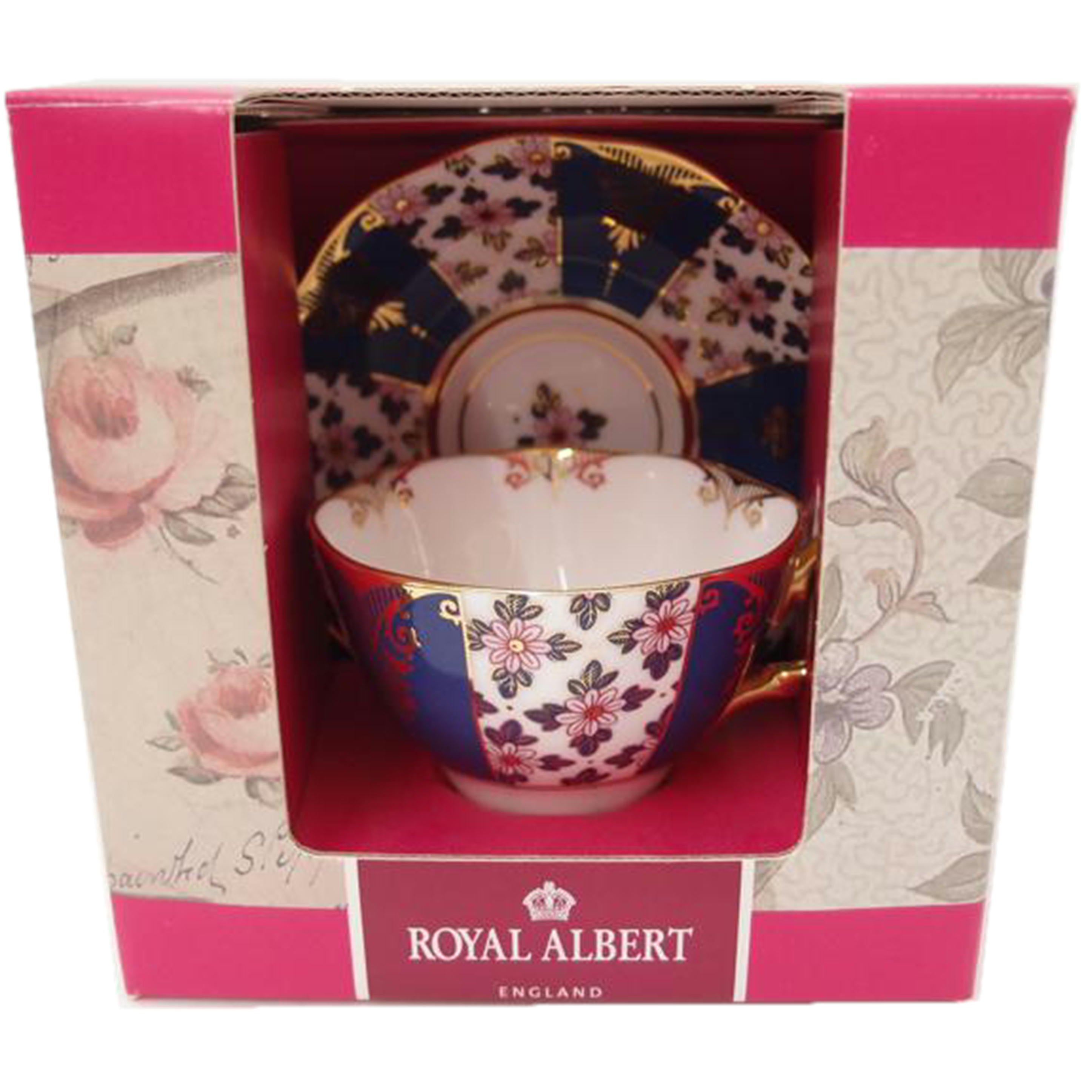 ROYAL ALBERT ロイヤルアルバート/100周年記念コレクション 1900年 リージェンシーブルー カップ&ソーサー//Sランク/69