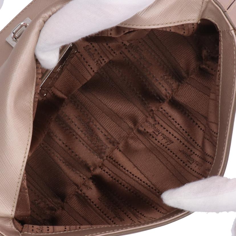 Salvatore Ferragamo サルヴァトーレ フェラガモ/ガンチーニ チェーン ショルダーバッグ/ベージュ/AU-21//B72*/ABランク/75