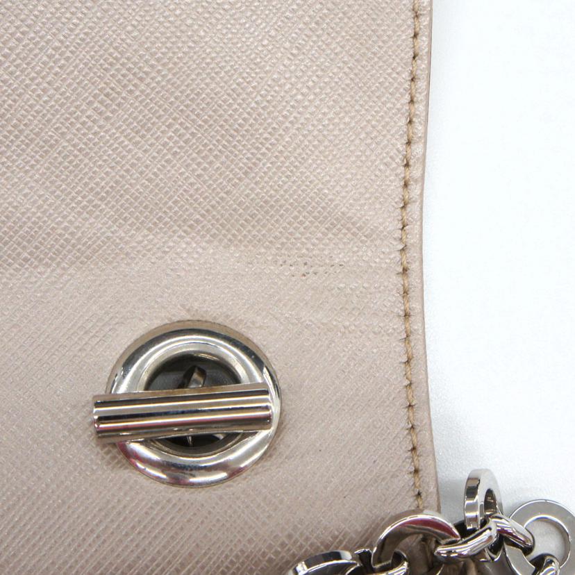 Salvatore Ferragamo サルヴァトーレ フェラガモ/ガンチーニ チェーン ショルダーバッグ/ベージュ/AU-21//B72*/ABランク/75