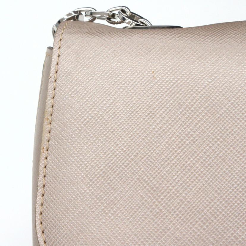 Salvatore Ferragamo サルヴァトーレ フェラガモ/ガンチーニ チェーン ショルダーバッグ/ベージュ/AU-21//B72*/ABランク/75