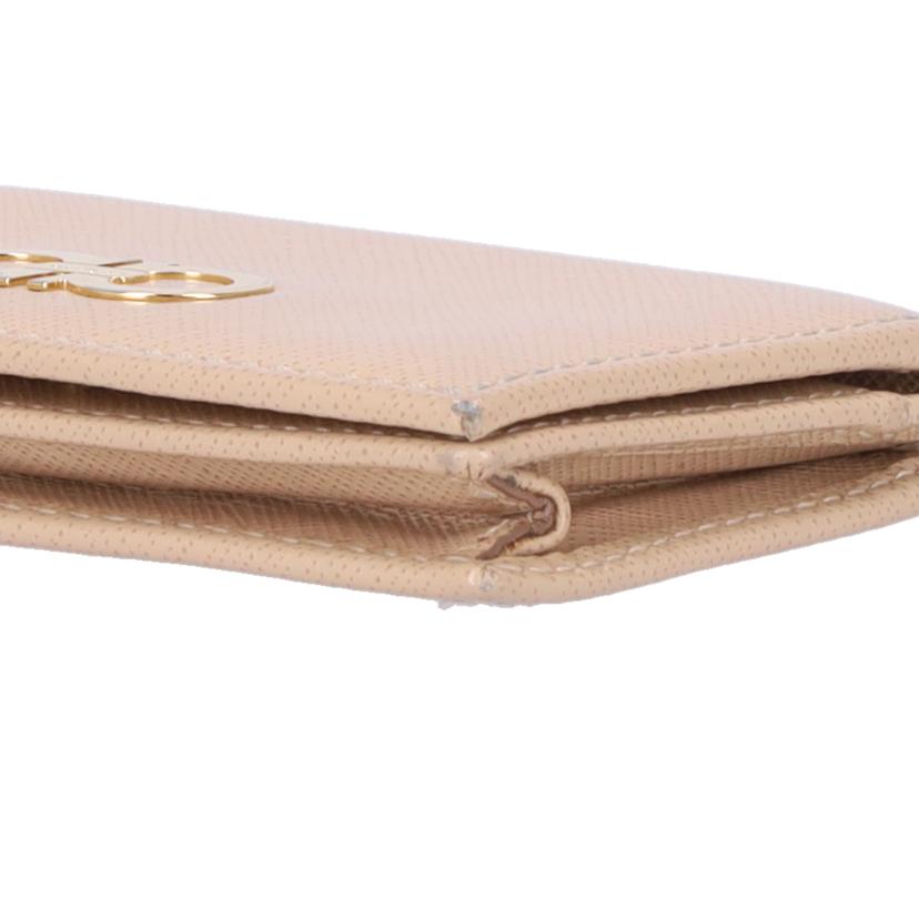 Salvatore Ferragamo サルヴァトーレ フェラガモ/ガンチーニ カードケース/ベージュ/KM-22//C33*/ABランク/75