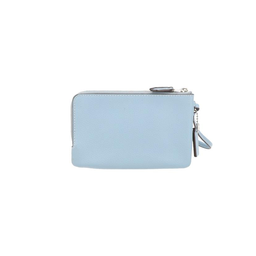 COACH コーチ/ペブルドレザー ダブルコーナー ジップリストレット/F87590//M18**/SAランク/75