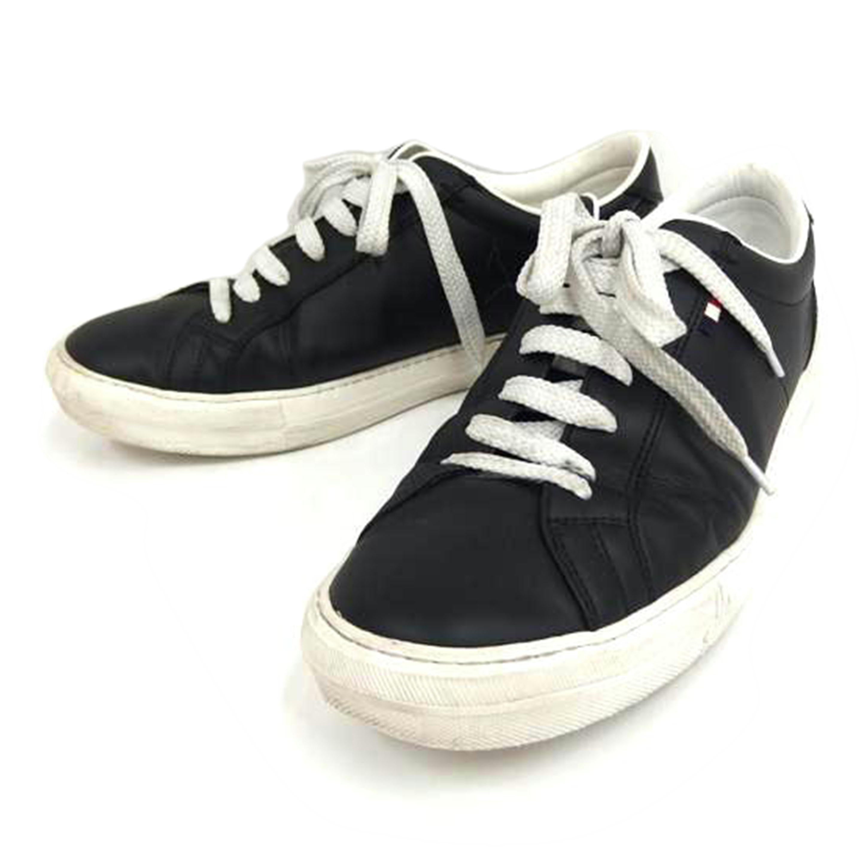 MONCLER/MONCLERレザースニーカー/ブラック//Bランク/82