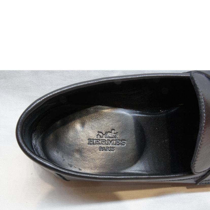 HERMES エルメス/ロワイヤルローファーブラックゴールド金具/Hローファー//Aランク/92