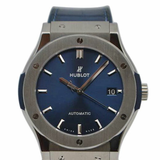 HUBLOT ウブロ/クラシックフュージョンチタニウム/自動巻/ブルー文字盤/511.NX.7170.LR//138****/Aランク/89