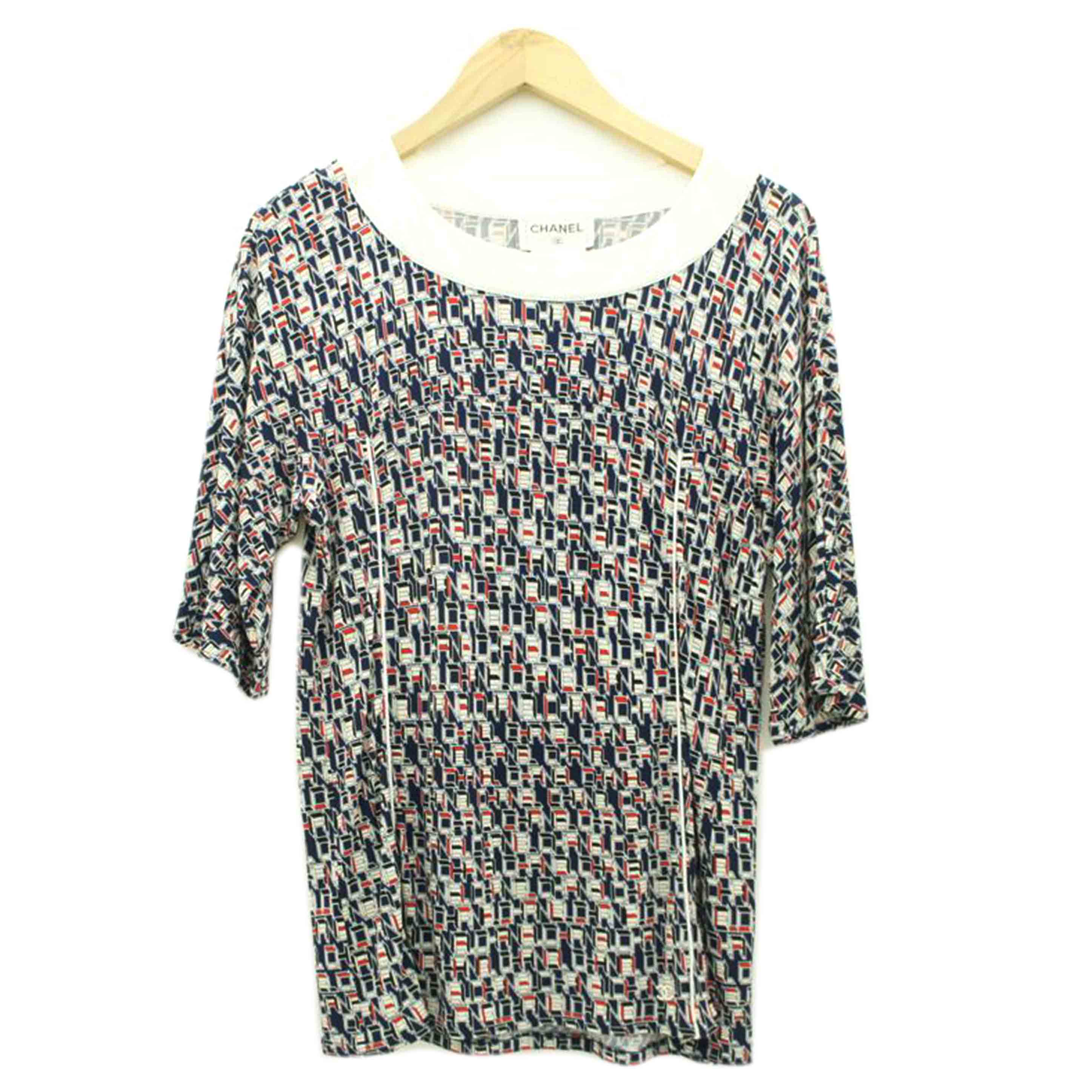CHANEL シャネル/◇総柄ロゴレーヨンカットソー/P46018W05314//ABランク/18