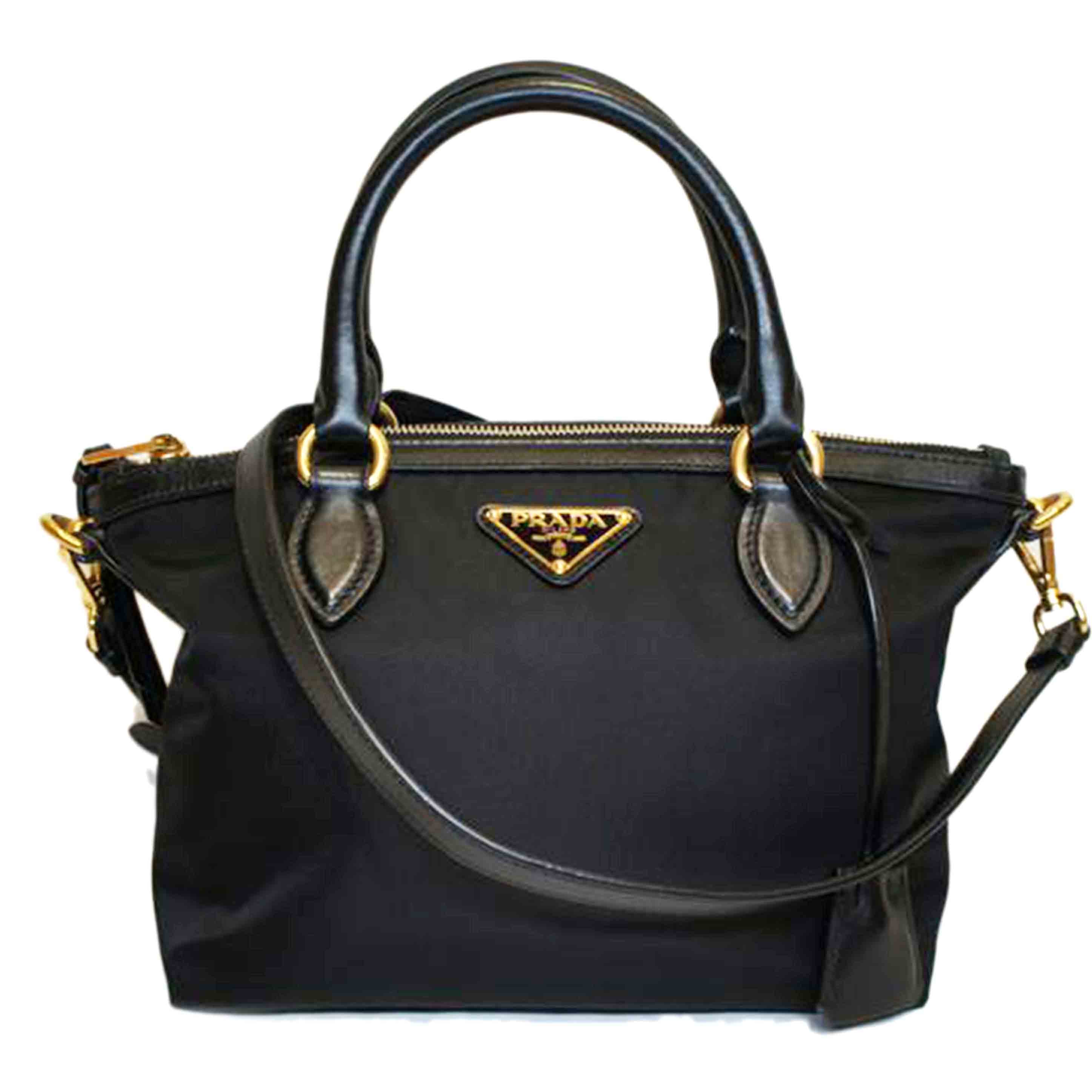 PRADA プラダ/テスートナイロン2WAYブラックゴールド金具/1BA111//203/Aランク/92