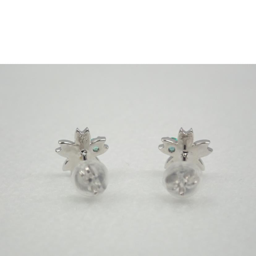 k18w9/K18WGエメラルドピアス/1.0g//Aランク/62