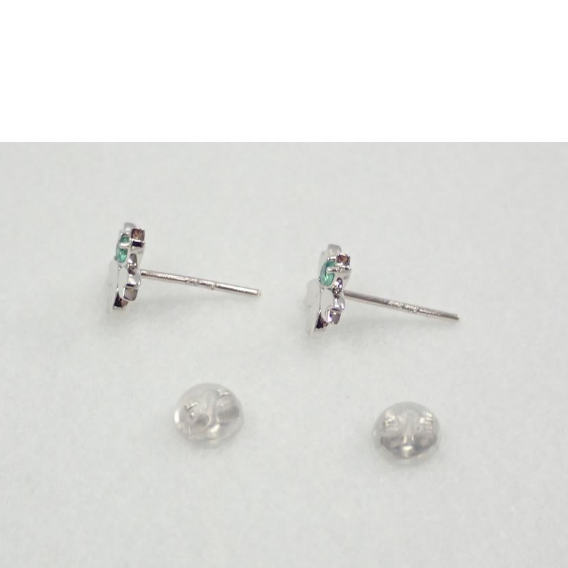 k18w9/K18WGエメラルドピアス/1.0g//Aランク/62