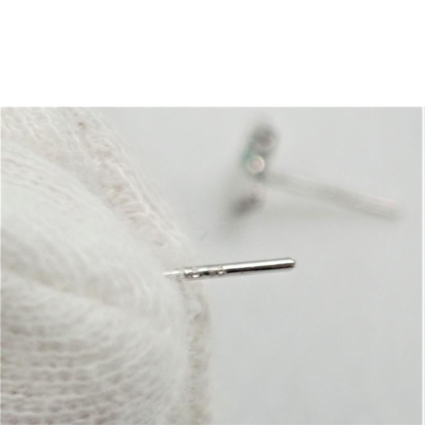 k18w9/K18WGエメラルドピアス/1.0g//Aランク/62
