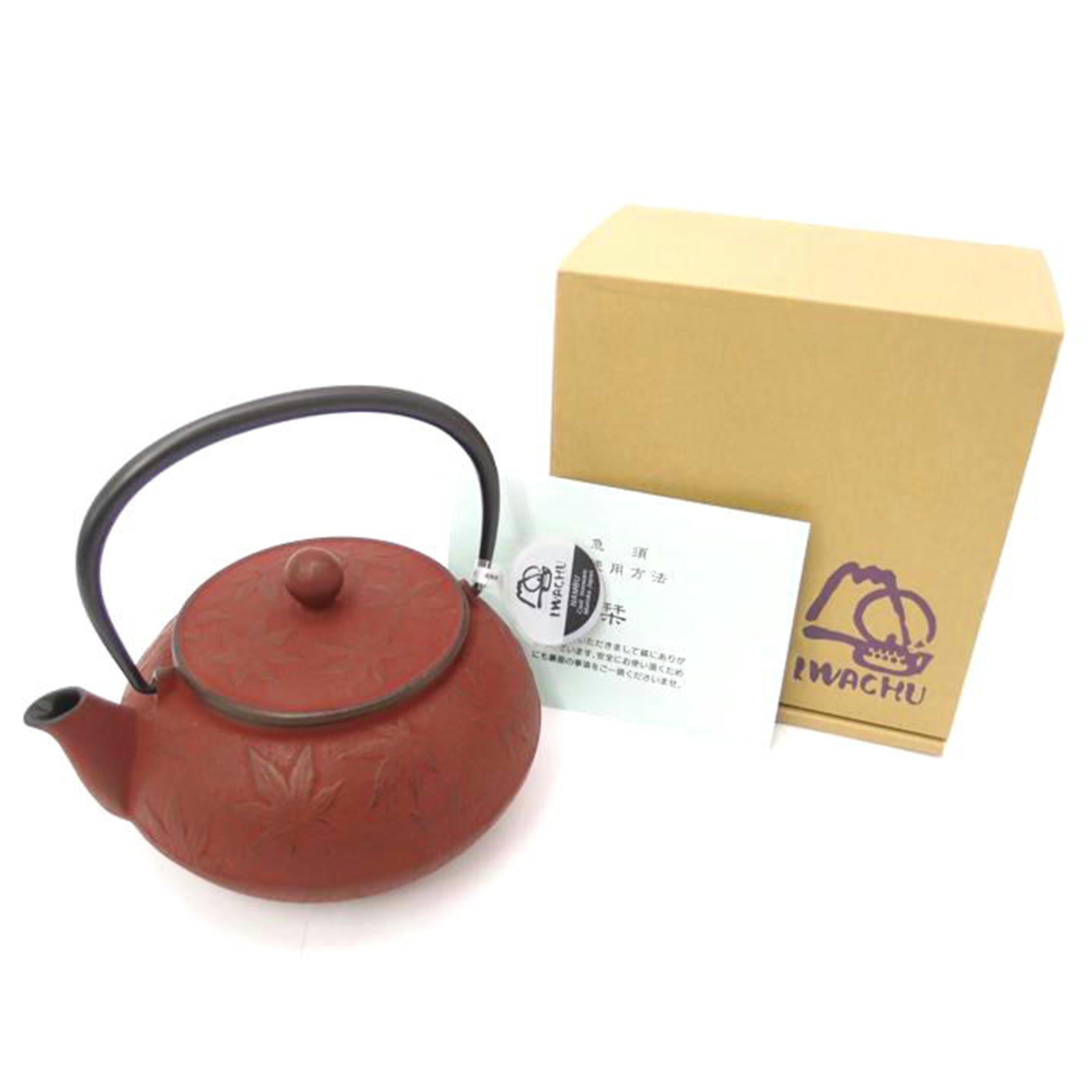 南部鉄器/南部鉄器 急須5型カエデ えび茶//SAランク/69