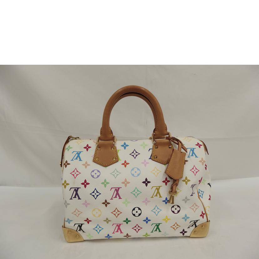 LV ルイヴィトン/スピーディ 30/マルチカラー/白/M92643//SP1***/ABランク/82