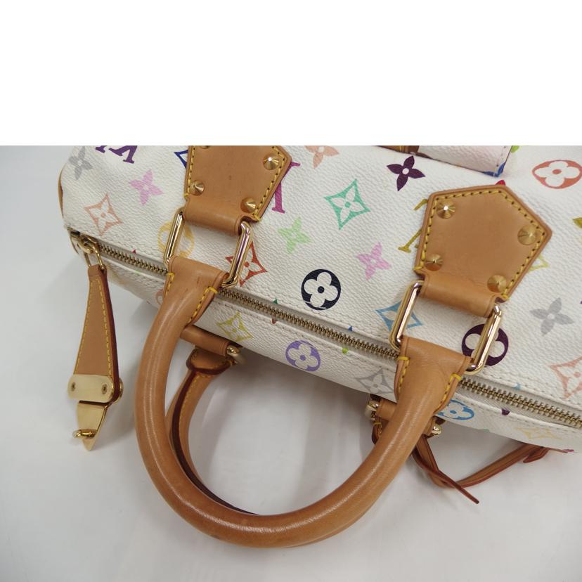 LV ルイヴィトン/スピーディ 30/マルチカラー/白/M92643//SP1***/ABランク/82