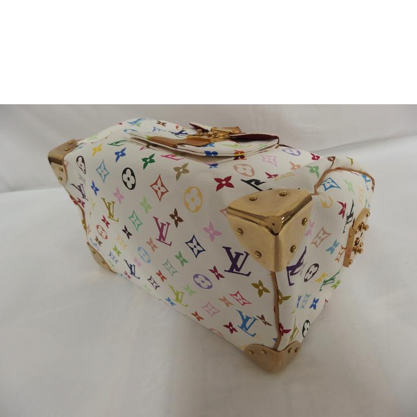 LV ルイヴィトン/スピーディ 30/マルチカラー/白/M92643//SP1***/ABランク/82