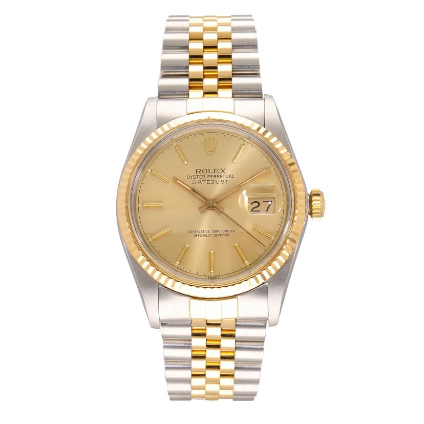 ROLEX ロレックス/デイトジャスト・シャンパン/SS×YG/9番台/16013//969**********/Aランク/09