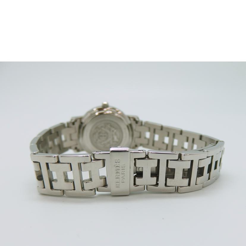 HERMES エルメス/クリッパー・ナクレ/ホワイトシェル/ベゼルダイヤ/クォーツ/CL4.230//229****/ABランク/82