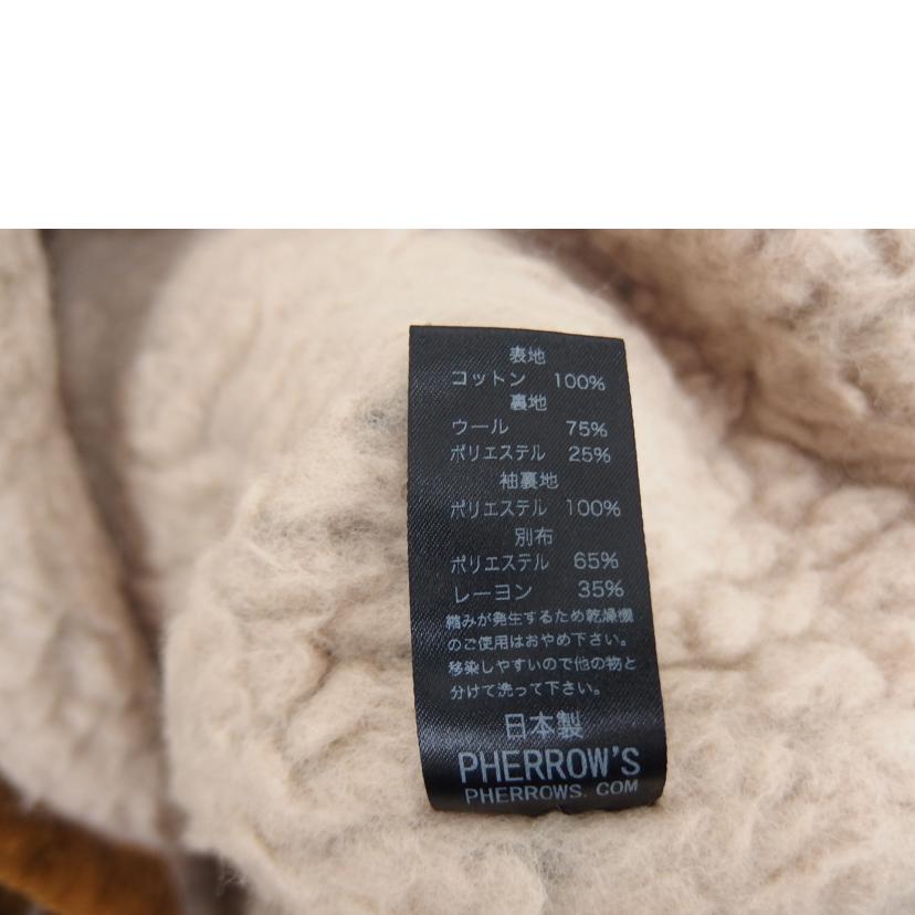 Pherrows フェローズ/Pherrowsボアジャケット/ブラウン/PNRJ1//ABランク/82