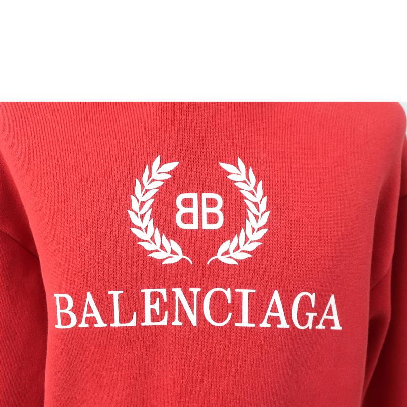 BALENCIAGA バレンシアガ/ロゴフーディ パーカー Sサイズ レッド 赤//ABランク/65