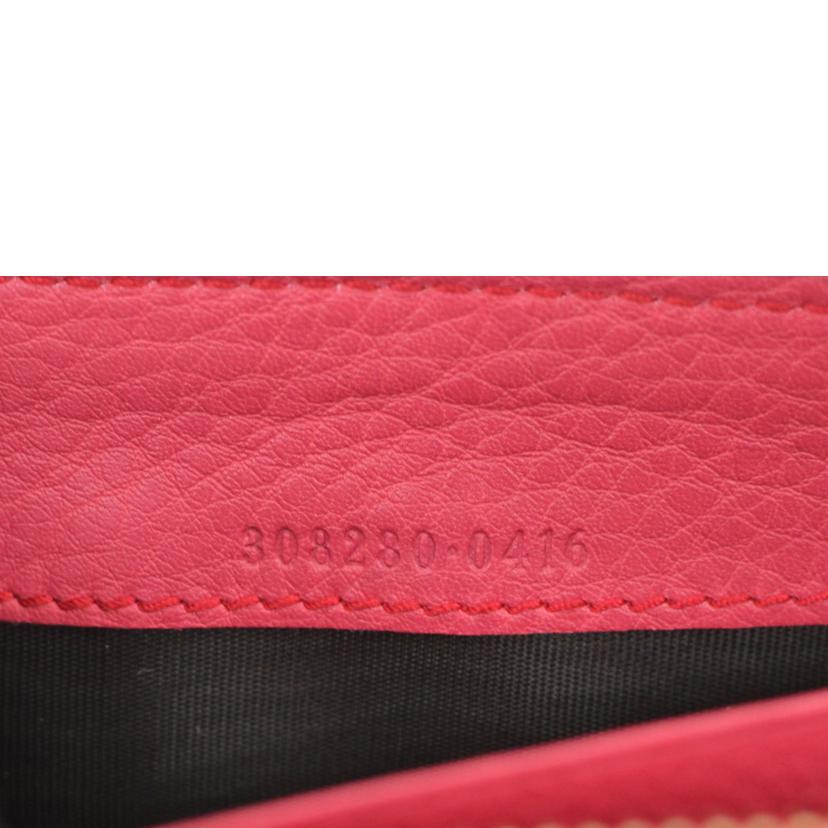 GUCCI グッチ/インターロッキングラウンドファスナー/ピンク/308280//041*/ABランク/75