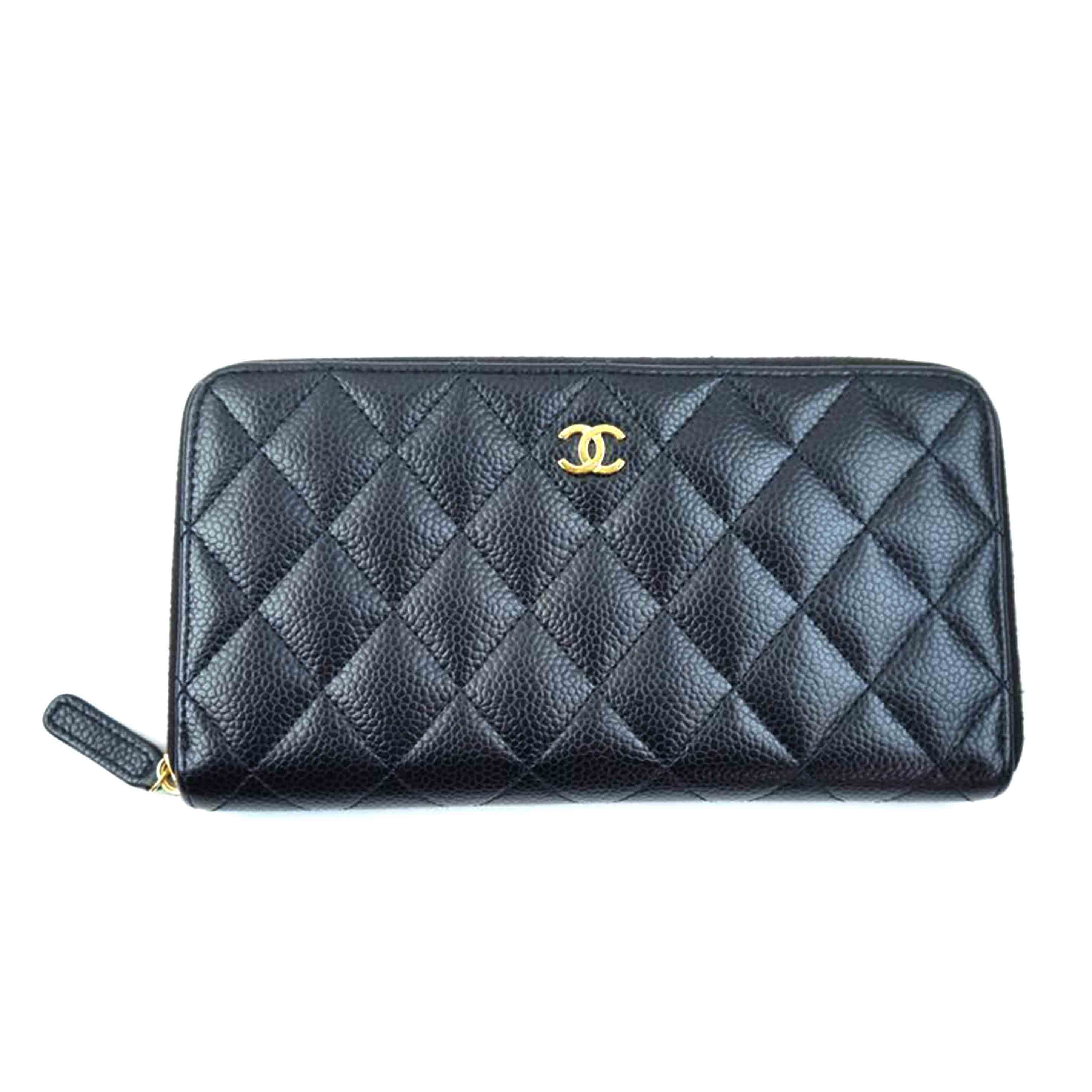 CHANEL シャネル/マトラッセキャビアスキンラウンドファスナーウォレット//X9E*****/ABランク/67