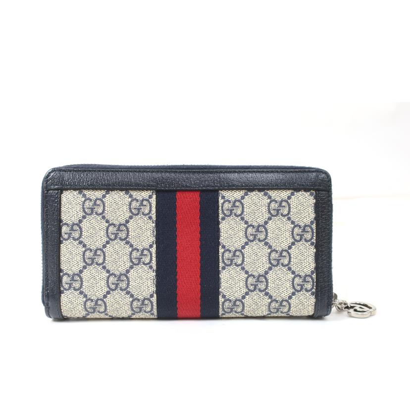 GUCCI グッチ/オフディアGGラウンド 長財布 ネイビー/523154//ABランク/65