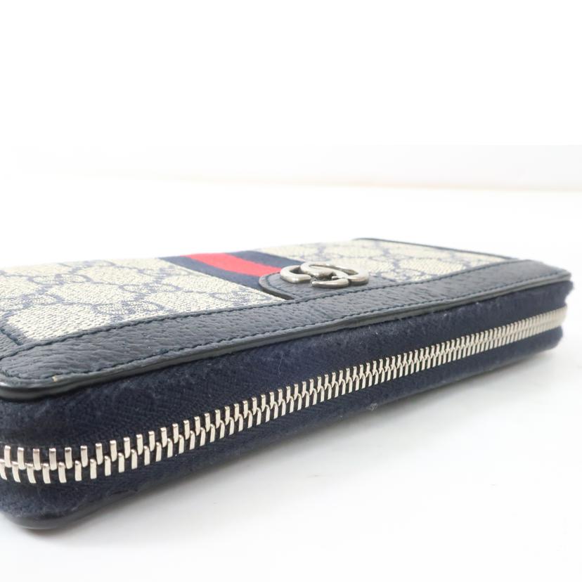 GUCCI グッチ/オフディアGGラウンド 長財布 ネイビー/523154//ABランク/65