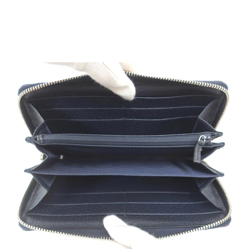 GUCCI グッチ/オフディアGGラウンド 長財布 ネイビー/523154//ABランク/65