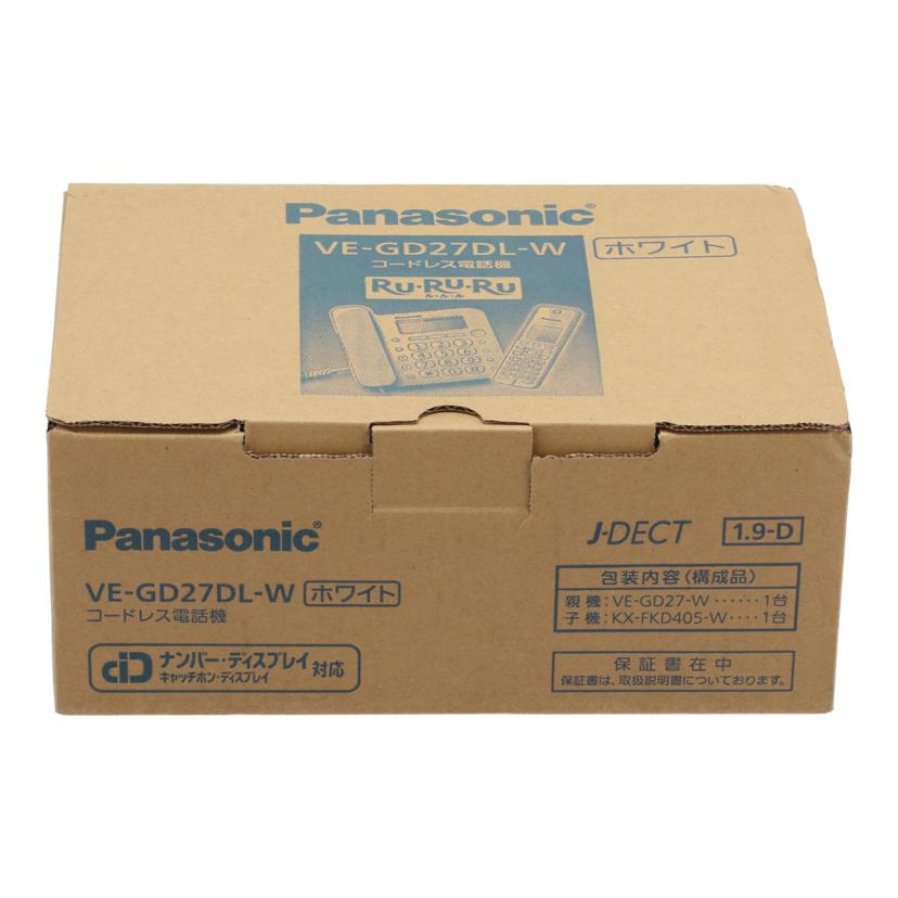 Panasonic パナソニック/コードレス電話機/RU・RU・RU未使用/VE-GD27DL//3EBFA538314/Sランク/69