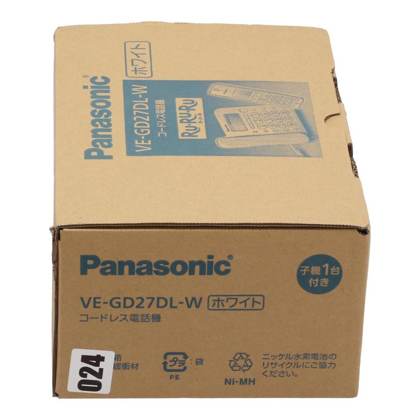 Panasonic パナソニック/コードレス電話機/RU・RU・RU未使用/VE-GD27DL//3EBFA538314/Sランク/69