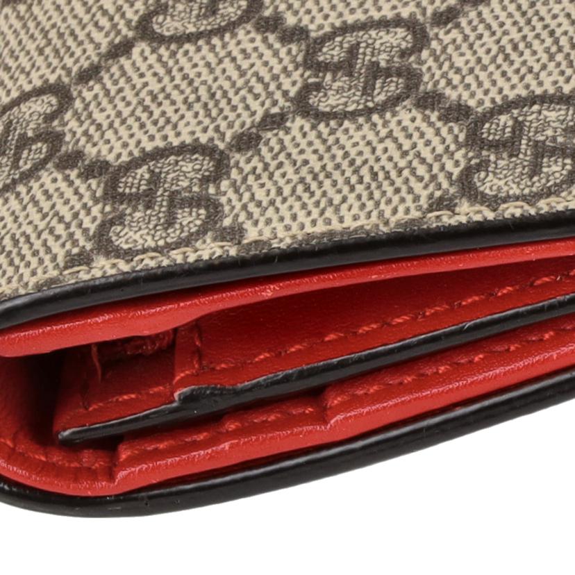 GUCCI グッチ/GGスプリーム コンパクトウォレット チェリー/476050//114*/Aランク/01