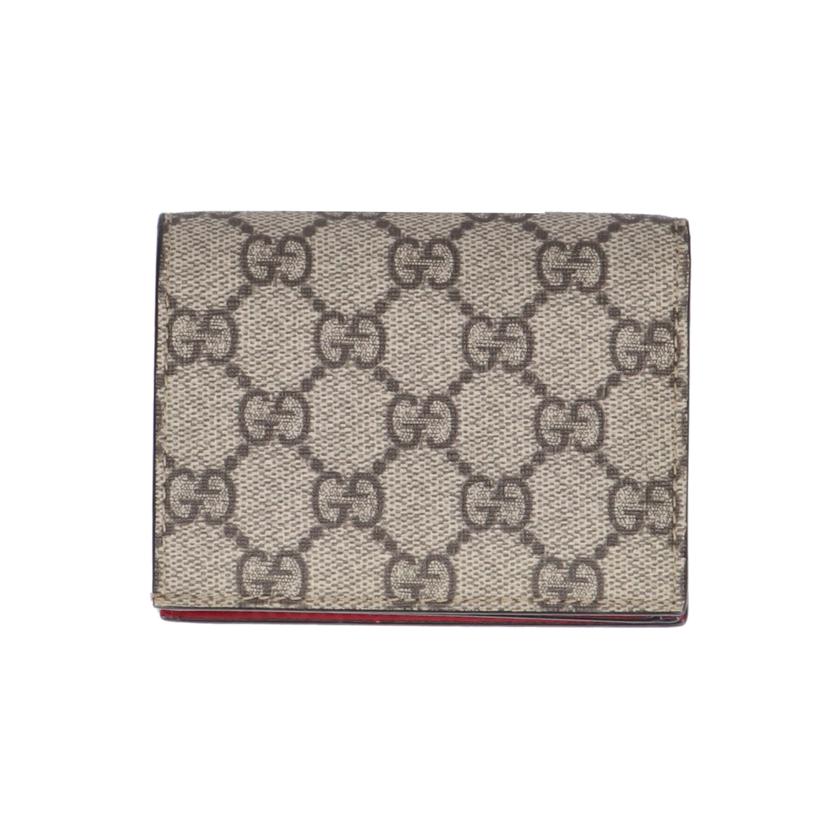 GUCCI グッチ/GGスプリーム コンパクトウォレット チェリー/476050//114*/Aランク/01