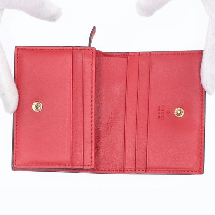 GUCCI グッチ/GGスプリーム コンパクトウォレット チェリー/476050//114*/Aランク/01