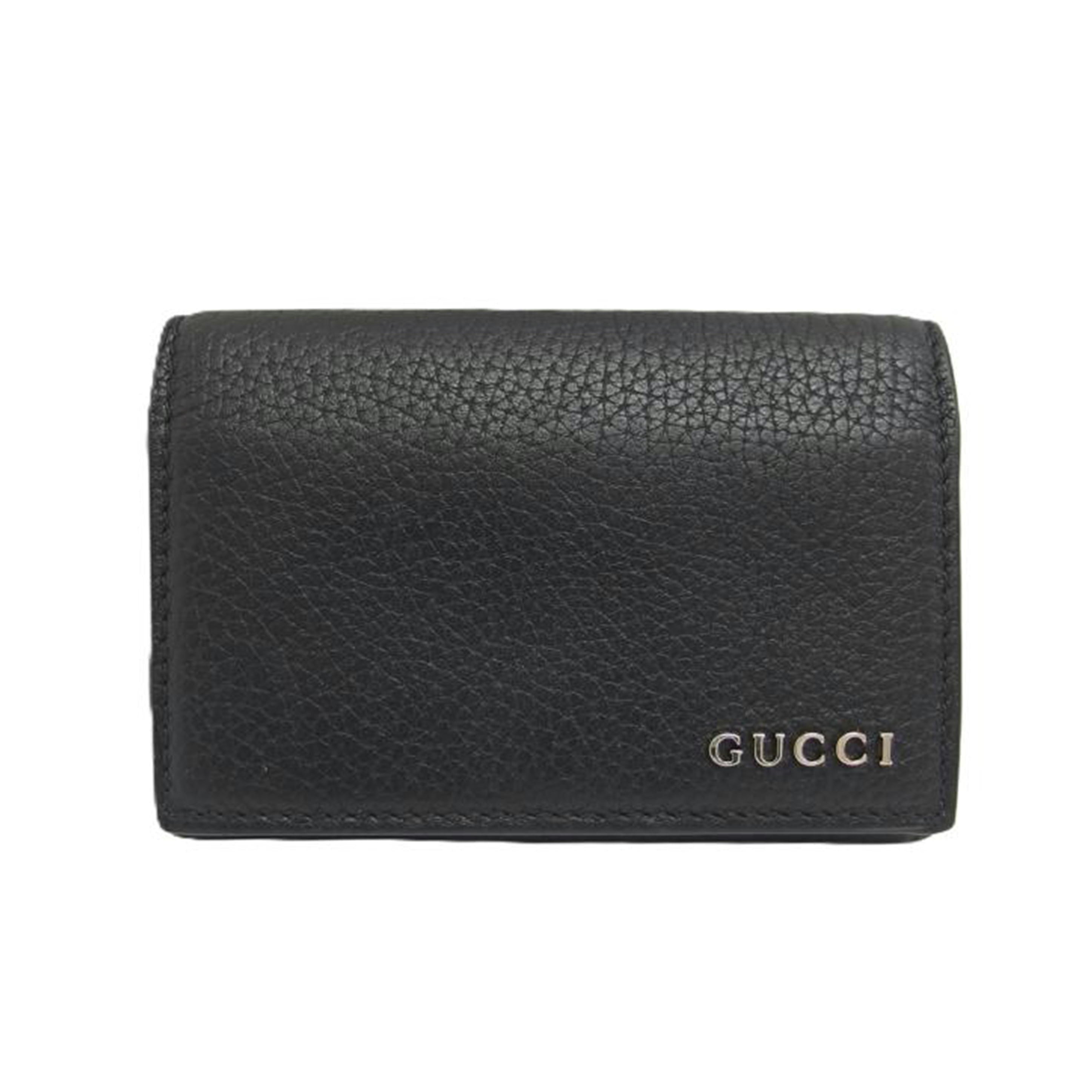 GUCCI グッチ/カードケース/フラップ/ロゴ/レザー/771152//218*/Aランク/04