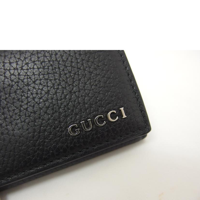 GUCCI グッチ/カードケース/フラップ/ロゴ/レザー/771152//218*/Aランク/04