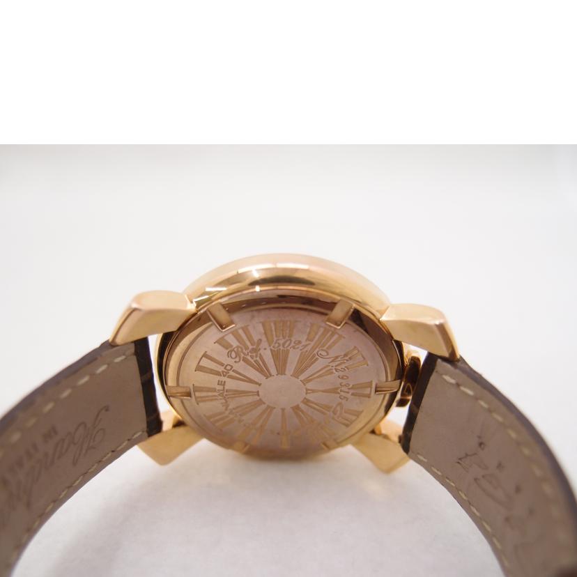 GAGA MILANO ガガミラノ/マヌアーレ40/ブラック文字盤/クォーツ/5021//293**/Bランク/69