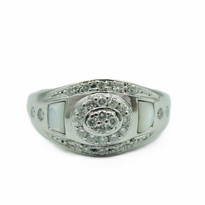 PT900色石ダイヤリング0.28ct#14.5//Aランク/04