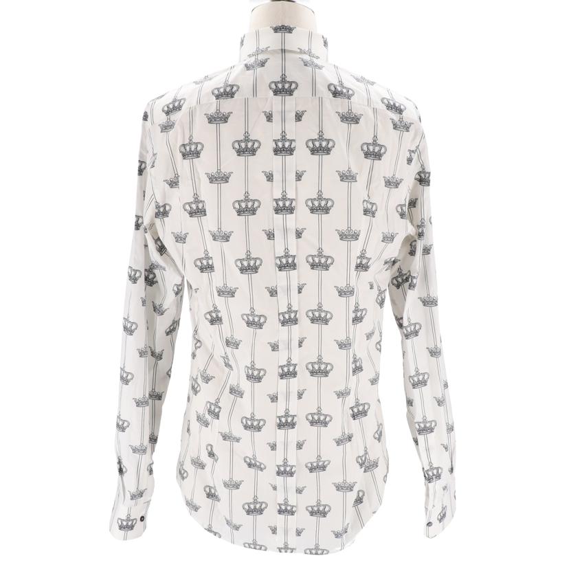 DOLCE&GABBANA ドルチェアンドガッパーナ /柄切替シャツホワイトグレー系//ABランク/37