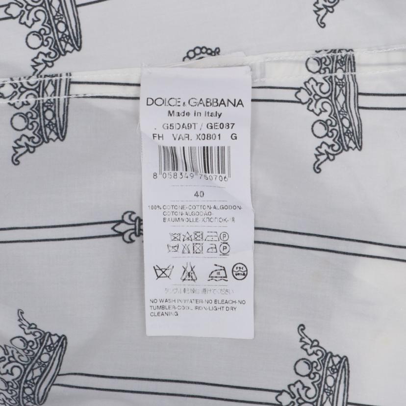 DOLCE&GABBANA ドルチェアンドガッパーナ /柄切替シャツホワイトグレー系//ABランク/37