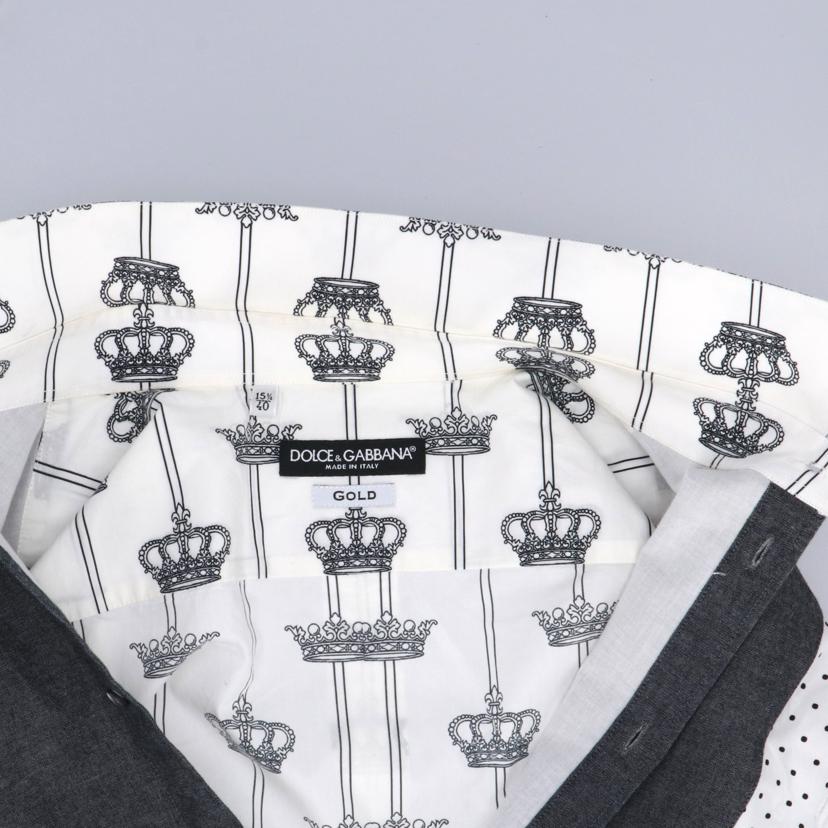 DOLCE&GABBANA ドルチェアンドガッパーナ /柄切替シャツホワイトグレー系//ABランク/37