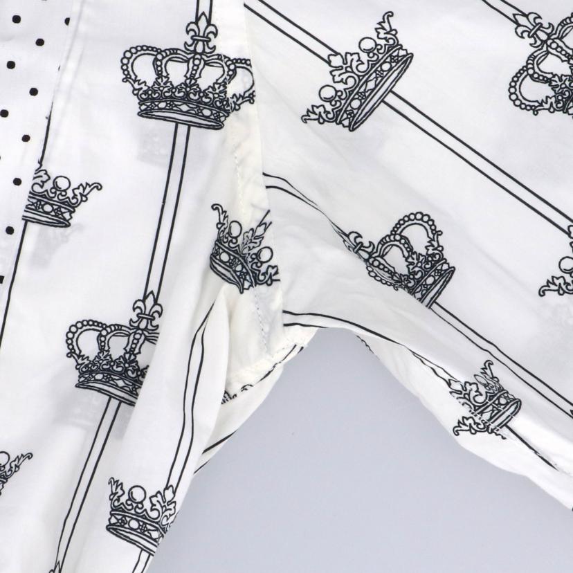 DOLCE&GABBANA ドルチェアンドガッパーナ /柄切替シャツホワイトグレー系//ABランク/37