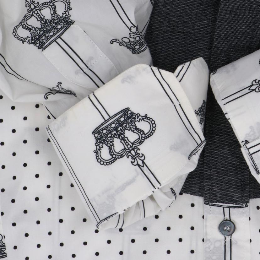 DOLCE&GABBANA ドルチェアンドガッパーナ /柄切替シャツホワイトグレー系//ABランク/37