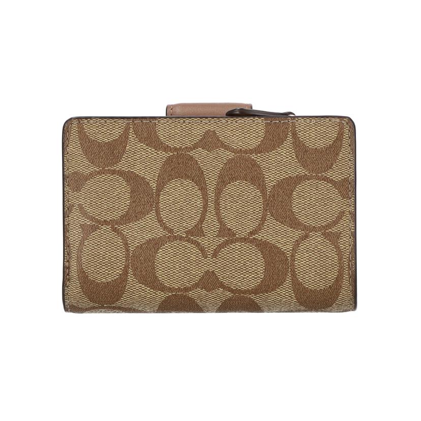 COACH コーチ/シグネチャーミディアムコーナージップウォレット/カーキ×サドル2/C0082//K23**/SAランク/77