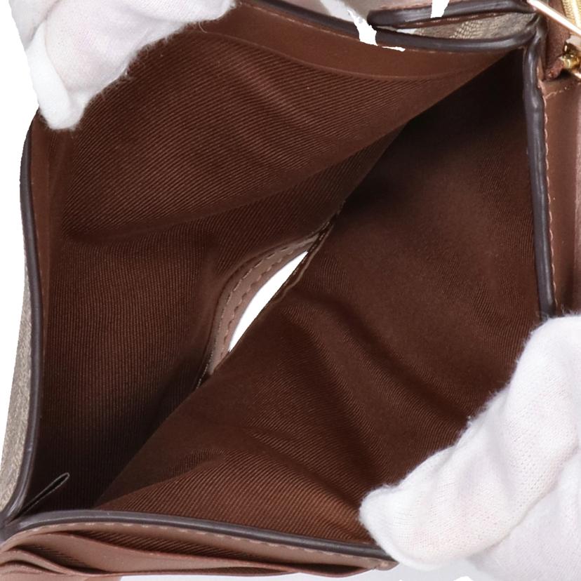 COACH コーチ/シグネチャーミディアムコーナージップウォレット/カーキ×サドル2/C0082//K23**/SAランク/77