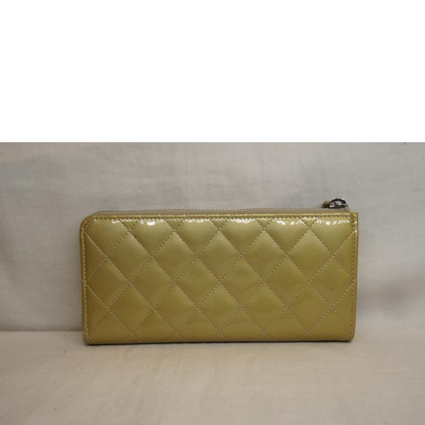 CHANEL シャネル/マトラッセエナメルL字ファスナーウォレット//172*****/Aランク/92