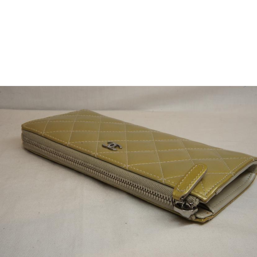 CHANEL シャネル/マトラッセエナメルL字ファスナーウォレット//172*****/Aランク/92