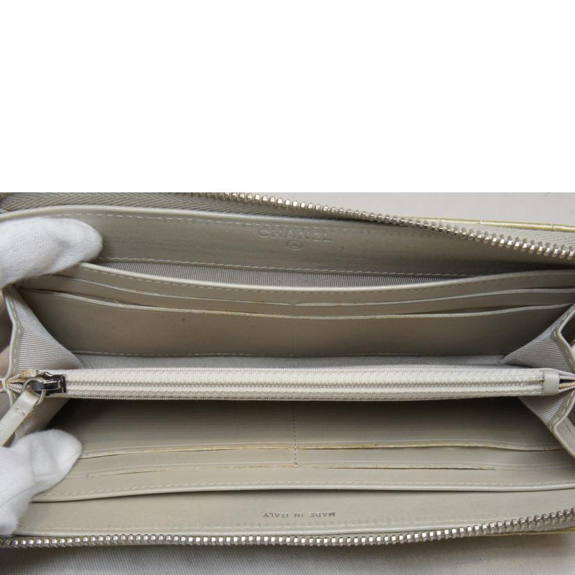 CHANEL シャネル/マトラッセエナメルL字ファスナーウォレット//172*****/Aランク/92