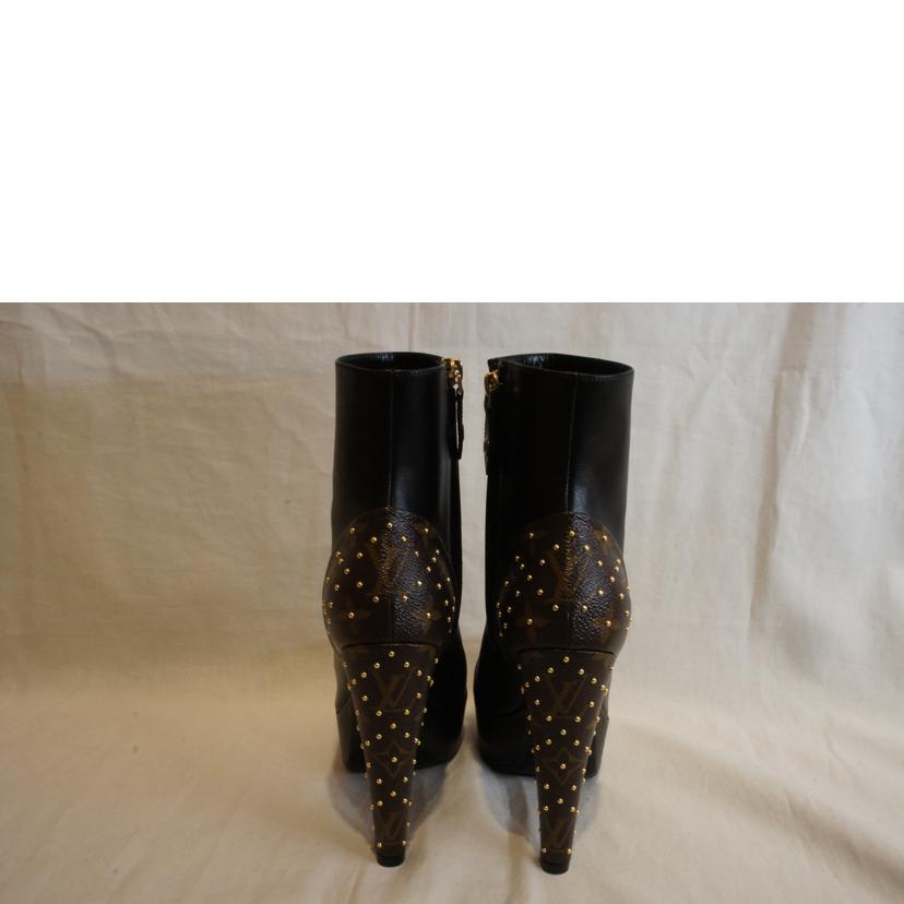 LV ルイヴィトン/モノグラムアフターグローラインスタッズハイヒールアンクルブーツ//Aランク/92